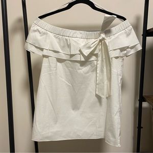 RED VALENTINO off shoulder ruffle blouse